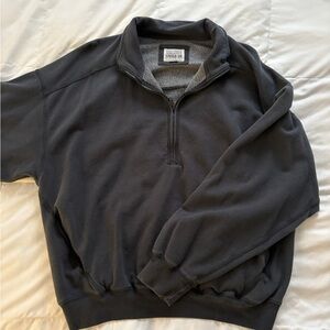 Men's Black Half-Zip Sweater